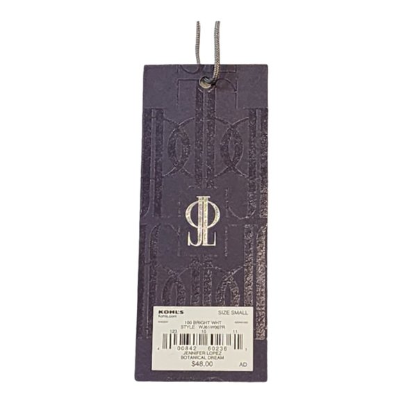 NWT Women's Jennifer Lopez White Blouse w/Rhinestone Accents Size: Small - Picture 11 of 12